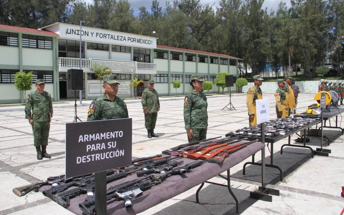 Destruyen Armamento Decomisado A Delincuentes En El 63 Batallón De Infantería De El Lencero 7325